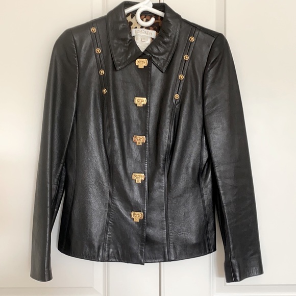Escada Vintage Leather Blazer - 38 - Picture 2 of 14